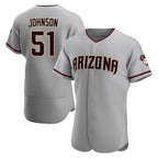 A.Diamondbacks #51 Randy Johnson Player Gray Road Limited Elite Home Game Ddoa Stitched Jerseys