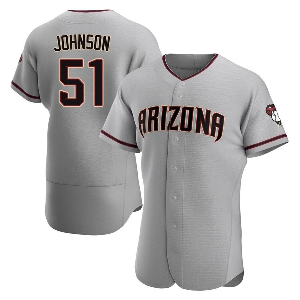 A.Diamondbacks #51 Randy Johnson Player Gray Road Limited Elite Home Game Ddoa Stitched Jerseys