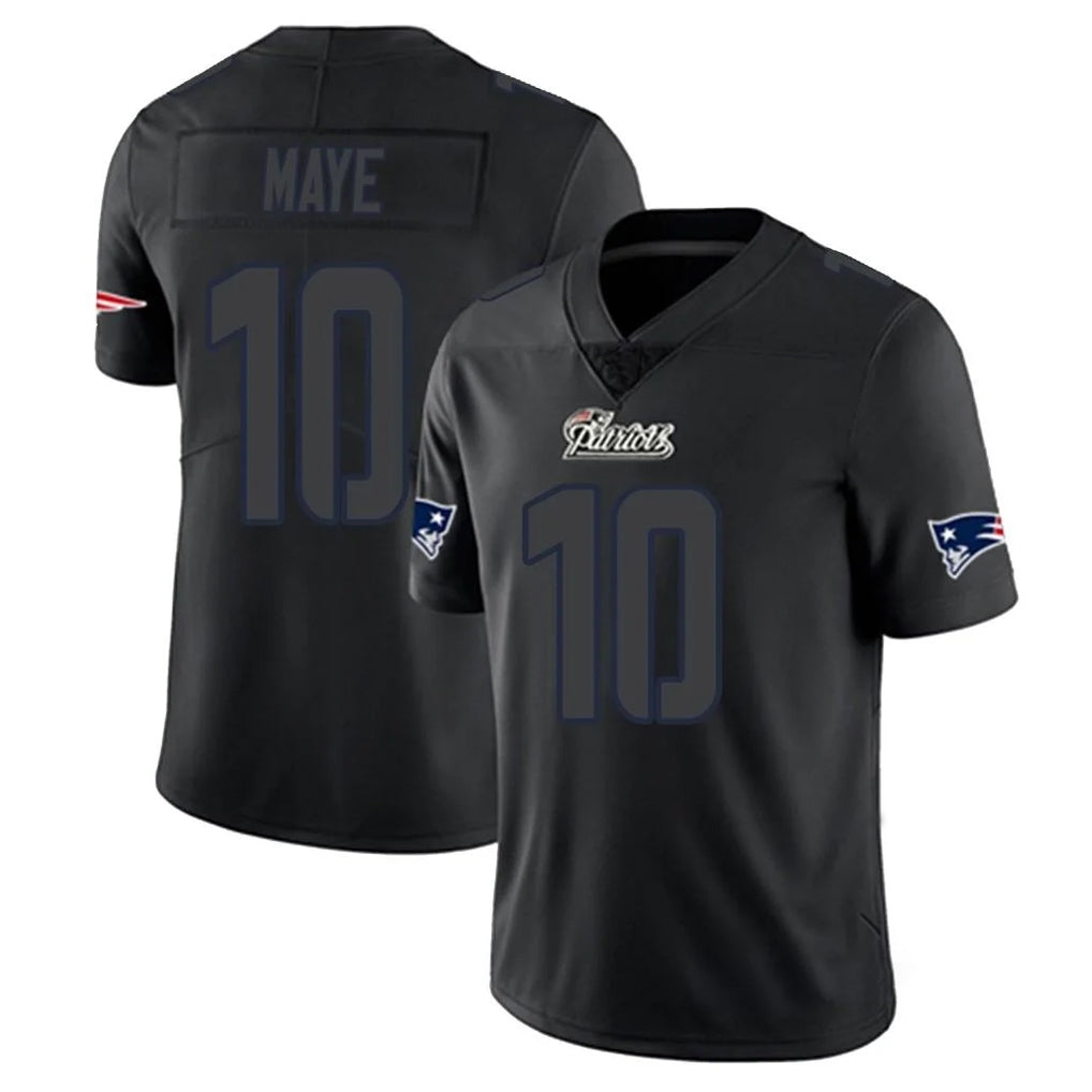 NE.Patriots #10 Drake Maye Player Black Impact LImited Home Game Ddoa Stitched Jerseys