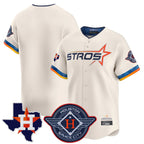 H.Astros ## Astros Blank Player Cream City Connect Texas Patch Vapor Premier Limited Home Ddoa Stitched Jerseys