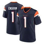 D.Broncos #1 Evan Engram Player Navy Home Game Ddoa Stitched Jerseys