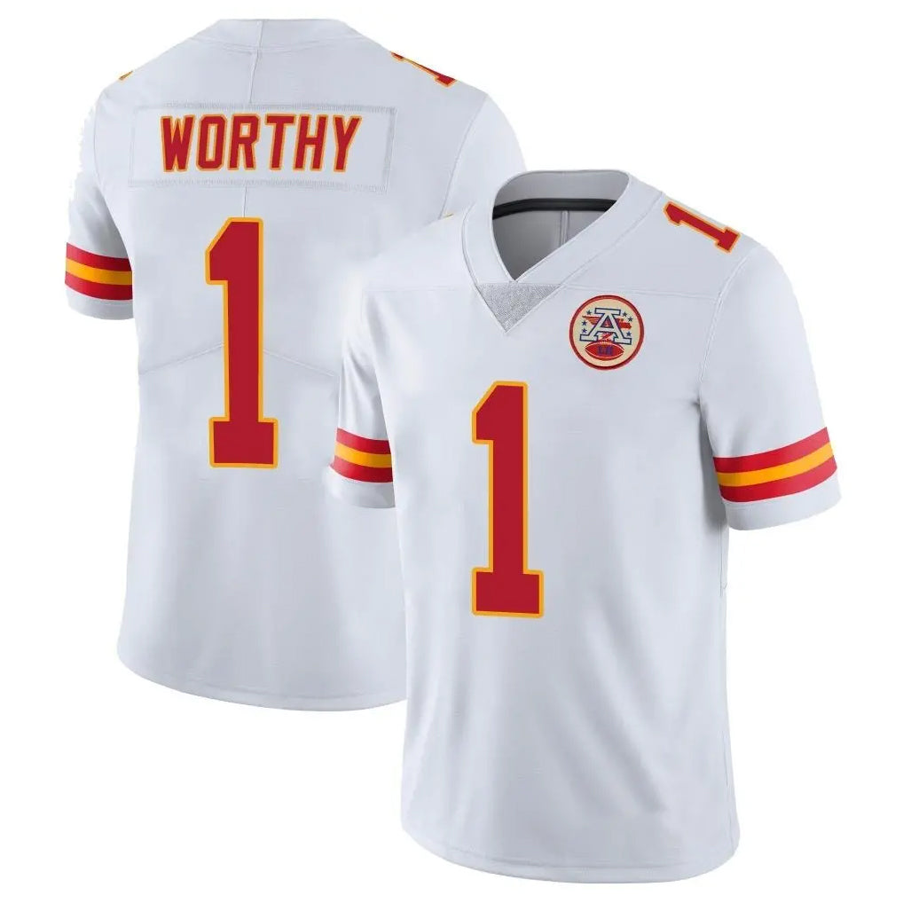 KC.Chiefs #1 Xavier Worthy Player White Limited Vapor Untouchable Home Game Ddoa Stitched Jerseys
