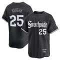 C.White Sox #25 Andrew Vaughn Player Black City Connect Limited Home Ddoa Stitched Jerseys