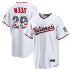 W.Nationals #29 James Wood Player White USA 250 Fourth of July Limited Home Game Ddoa250Ys Stitched Jerseys