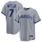 KC.Royals #7 Bobby Witt Jr. Player Grey Road Game Home Ddoa Stitched Jerseys