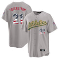 Athletics #21 Tyler Soderstrom Player Gray USA 250 Fourth of July Home Game Ddoa250Ys Stitched Jerseys