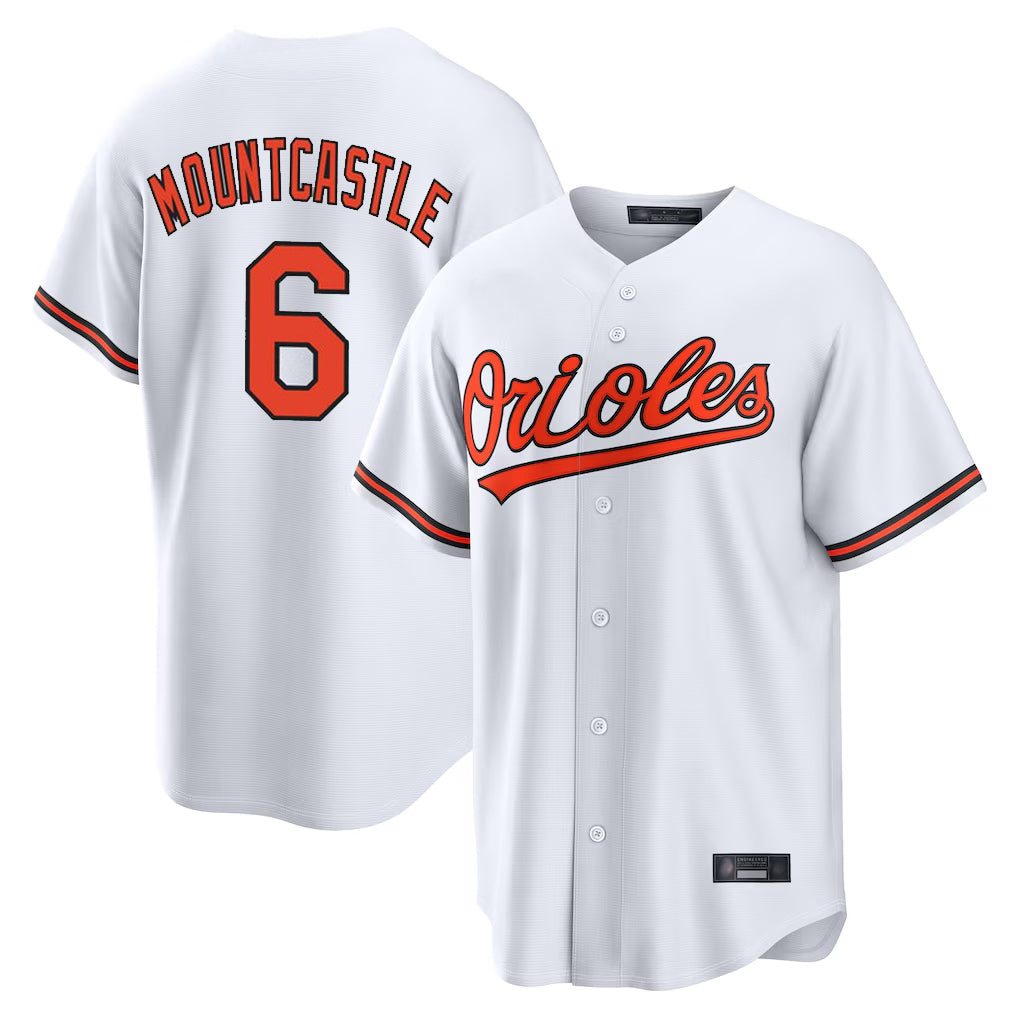 B.Orioles #6 Ryan Mountcastle Player White Home Game Ddoa Stitched Jerseys