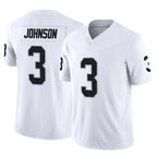 LV.Raiders #3 Taron Johnson White Limited Vapor F.U.S.E. Home Game Stitched Jerseys