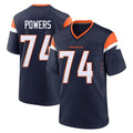D.Broncos #74 Ben Powers Player Navy Home Game Ddoa Stitched Jerseys