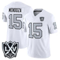 LV.Raiders #15 Fernando Mendoza Player White 2026 Vapor Limited Home Game Ddoa Stitched Jerseys