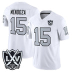 LV.Raiders #15 Fernando Mendoza Player White 2026 Vapor Limited Home Game Ddoa Stitched Jerseys