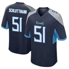 T.Titans #51 Austin Schlottmann Player Navy Home Game Ddoa Stitched Jerseys