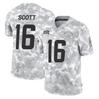 LA.Chargers #16 J.K. Scott Player Arctic Camo Salute To Service Limited Game Ddoa Stitched Jerseys