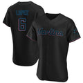 M.Marlins #6 Otto Lopez Player Black Home Limited Elite Ddoa Stitched Jerseys