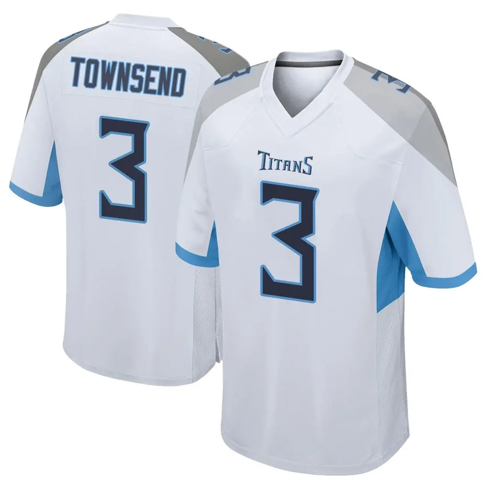 T.Titans #3 Tommy Townsend Player White Home Game Ddoa Stitched Jerseys