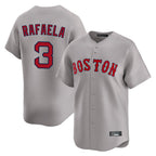 B.Red Sox #3 Ceddanne Rafaela Player Gray Road Limited Home Game Ddoa Stitched Jerseys