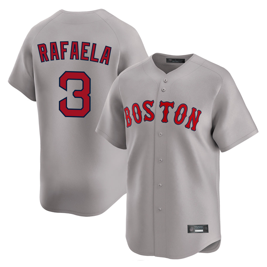 B.Red Sox #3 Ceddanne Rafaela Player Gray Road Limited Home Game Ddoa Stitched Jerseys