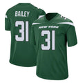 NY.Jets #31 David Bailey Player Green Home Game Ddoa Stitched Jerseys