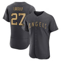 LA.Angels #27 Mike Trout Player Charcoal Limited Elite Game All-Star Ddoa Stitched Jerseys