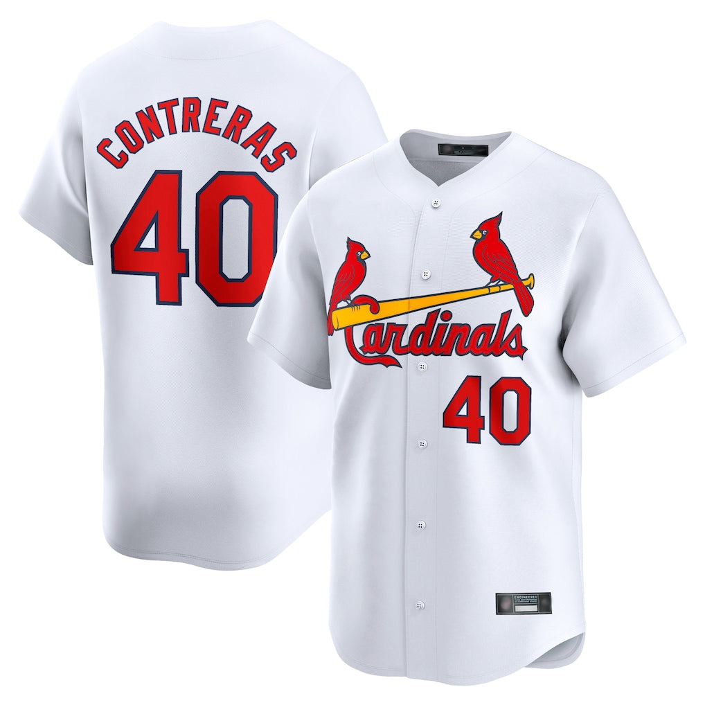 St. Louis Cardinals #40 Willson Contreras Player White Home Limited Ddoa Stitched Jerseys