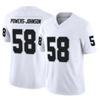 LV.Raiders #58 Jackson Powers-Johnson Player White Limited Vapor F.U.S.E. Home Game Ddoa Stitched Jerseys