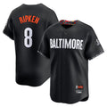 B.Orioles #8 Cal Ripken Player Black City Connect Limited Home Game Ddoa Stitched Jerseys