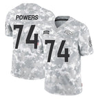 D.Broncos #74 Ben Powers Player Arctic Camo Salute To Service Limited Ddoa Stitched Jerseys