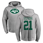 NY.Jets #21 Brandon Stephens Player Gray LOGO Pullover Hoodies Limited Game Ddoa Stitched Jerseys