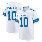 D.Lions #10 Isiah Pacheco Player White Alternate Home Game Ddoa Stitched Jerseys