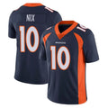 D.Broncos #10 Bo Nix Player Navy Vapor Untouchable Limited Game Ddoa Stitched Jerseys