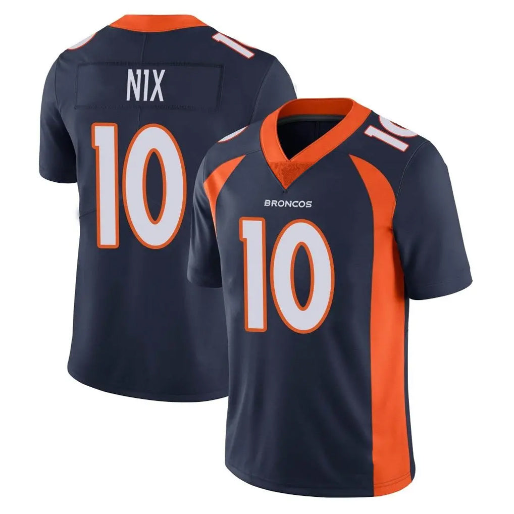D.Broncos #10 Bo Nix Player Navy Vapor Untouchable Limited Game Ddoa Stitched Jerseys