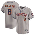 H.Astros #8 Christian Walker Player Gray Home Limited Ddoa Stitched Jerseys