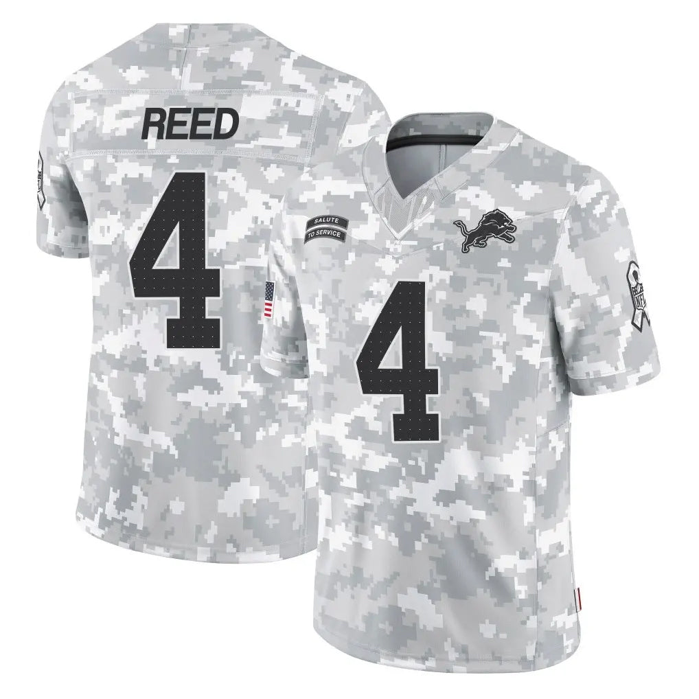 D.Lions #4 D.J. Reed Player Arctic Camo Salute To Service Limited Ddoa Stitched Jerseys