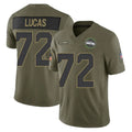 S.Seahawks #72 Abraham Lucas Player Olive 2025 Salute To Service Limited Home Game Ddoa Stitched Jerseys