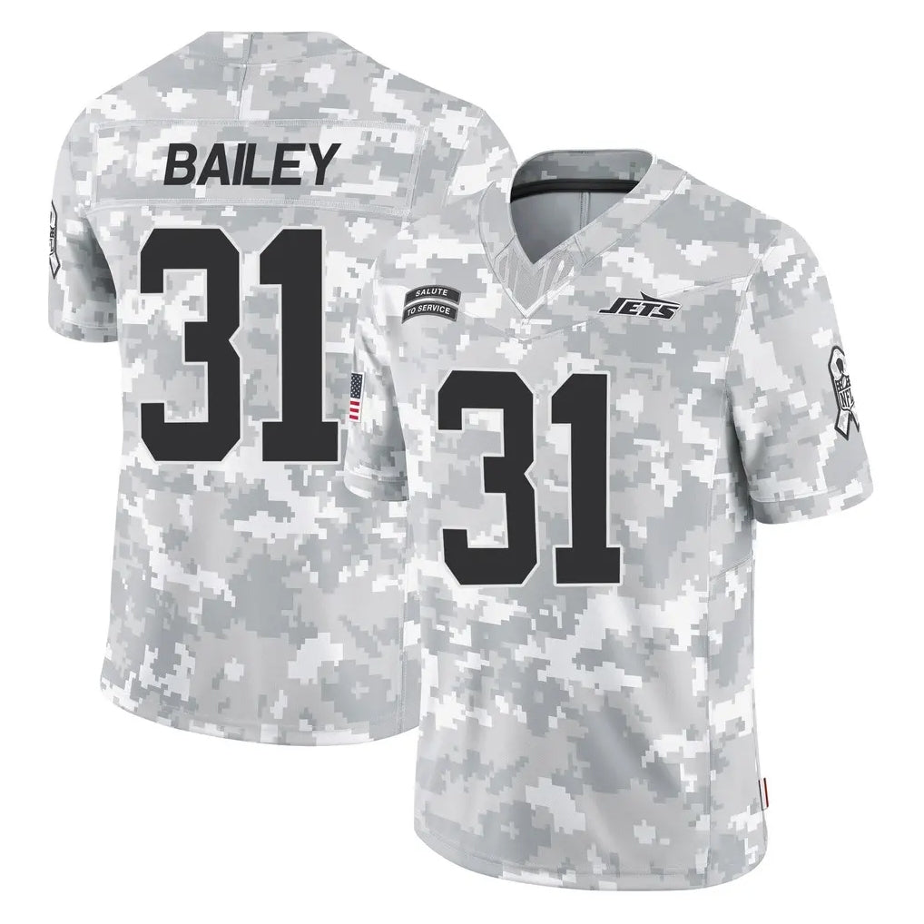 NY.Jets #31 David Bailey Player Arctic Camo Salute to Service Limited Game Ddoa Stitched Jerseys