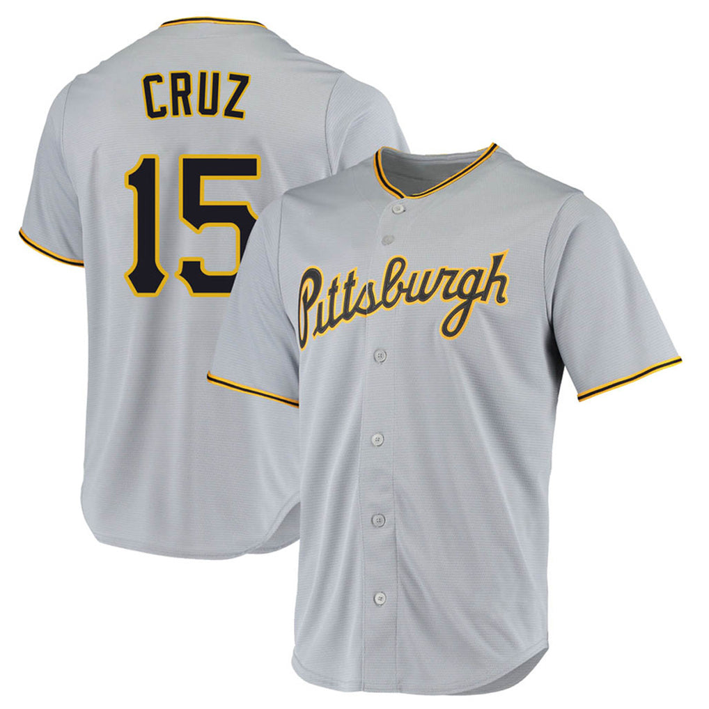 P.Pirates #15 Oneil Cruz Player Gray Road Home Game Ddoa Stitched Jerseys