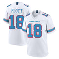 T.Titans #18 Cor'Dale Flott Player White 2026 Game Home Ddoa Stitched Jerseys