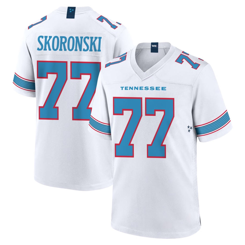 T.Titans #77 Peter Skoronski Player White 2026 Game Home Ddoa Stitched Jerseys