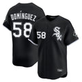 C.White Sox #58 Seranthony Dom¨ªnguez Player Black Limited Home Ddoa Stitched Jerseys