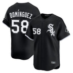 C.White Sox #58 Seranthony Dom¨ªnguez Player Black Limited Home Ddoa Stitched Jerseys