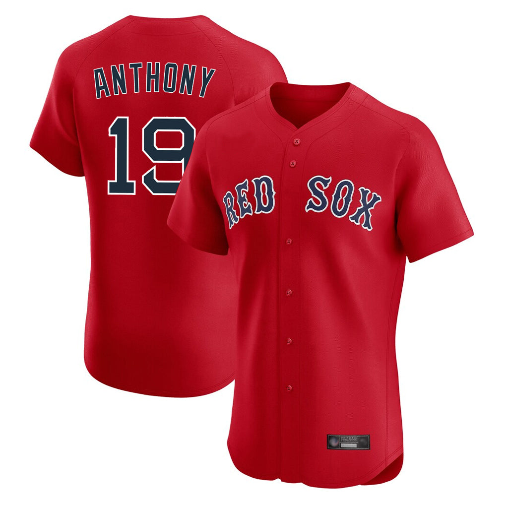 B.Red Sox #19 Roman Anthony Player Red Limited Elite Home Game Ddoa Stitched Jerseys