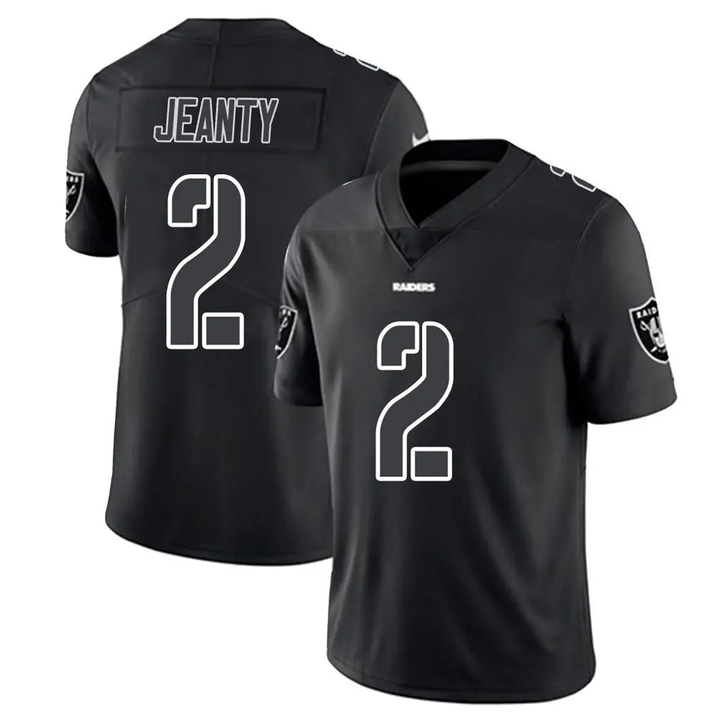 LV.Raiders #2 Ashton Jeanty Player Black Limited Black Impact Home Game Ddoa Stitched Jerseys