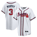 A.Braves #3 Dale Murphy Player White Home Game Ddoa Stitched Jerseys