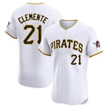 P.Pirates #21 Roberto Clemente Player White Home Limited Elite Ddoa Stitched Jerseys