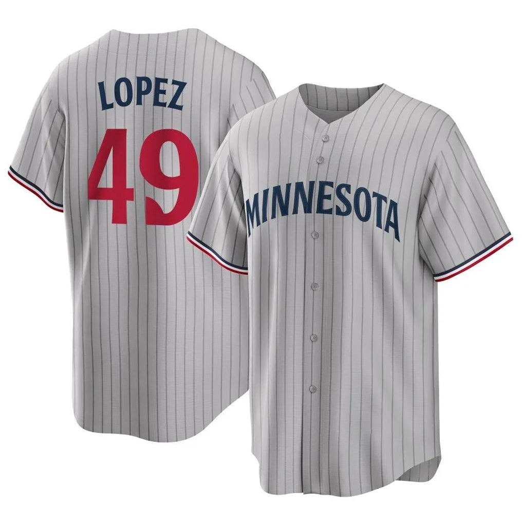 M.Twins #49 Pablo Lopez Player Gray Game Limited Home Ddoa Stitched Jerseys