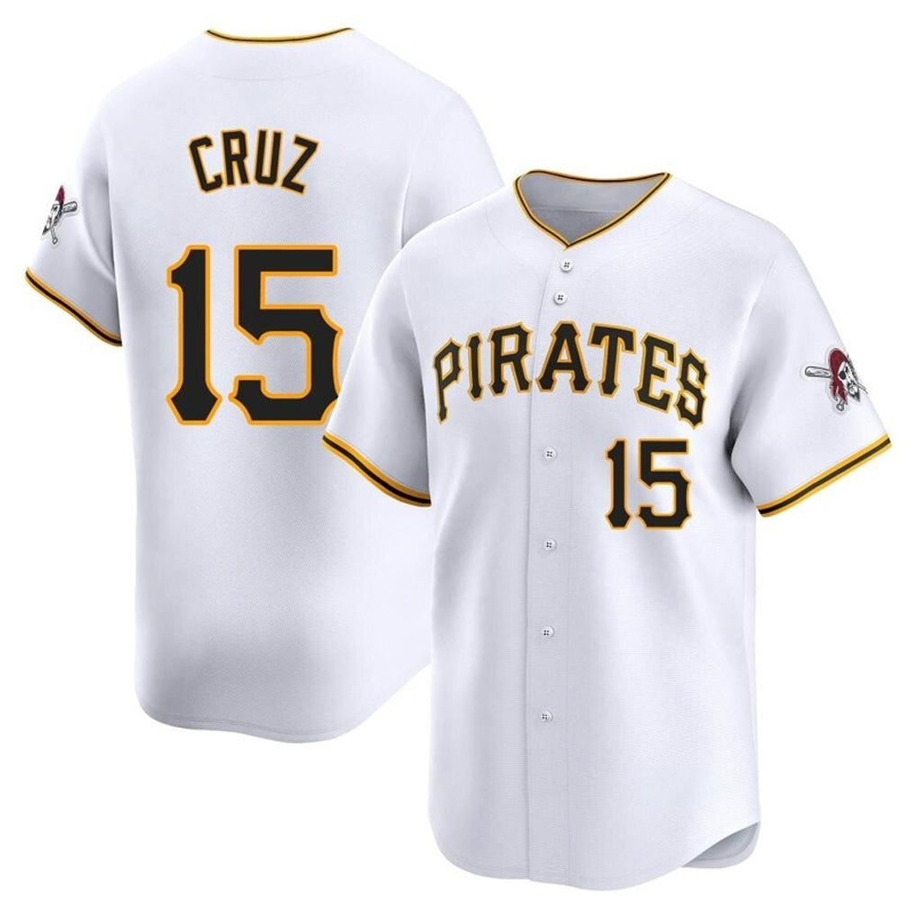 P.Pirates #15 Oneil Cruz Player White Home Limited Ddoa Stitched Jerseys