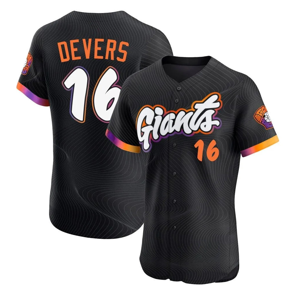 SF.Giants #16 Rafael Devers Player Black 2025 City Connect Home Limited Elite Ddoa Stitched Jerseys