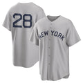 NY.Yankees #28 Austin Wells Player Gray Field of Dreams Game Ddoa Stitched Jerseys