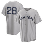 NY.Yankees #28 Austin Wells Player Gray Field of Dreams Game Ddoa Stitched Jerseys