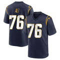LA.Chargers #76 Joe Alt Player Navy Home Game Ddoa Stitched Jerseys